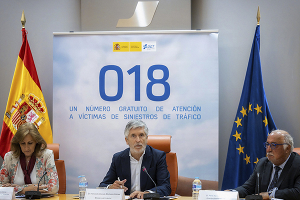 España pone en marcha el teléfono 018 para atención integral a víctimas de siniestros de tráfico