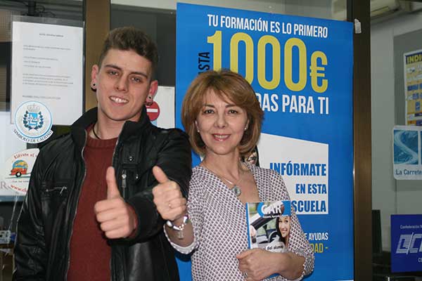 Yonatan Silvestre (autoescuela García), ganador de la ayuda de marzo de la Editorial CNAE